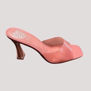 Vince Camuto Women's Rendivi Lucite Dress Sandal Heeled Pink Amethyst SIZE 8 1/2